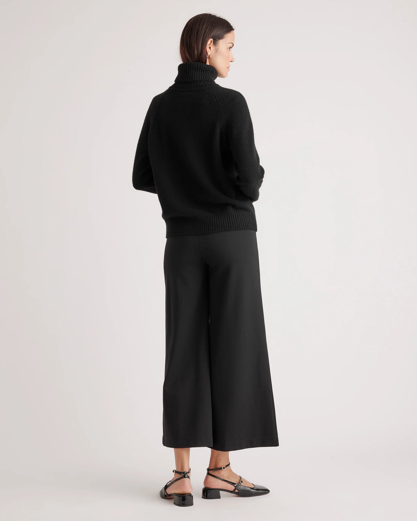 100% Yak Wool Turtleneck Sweater - XS / Heather Brown