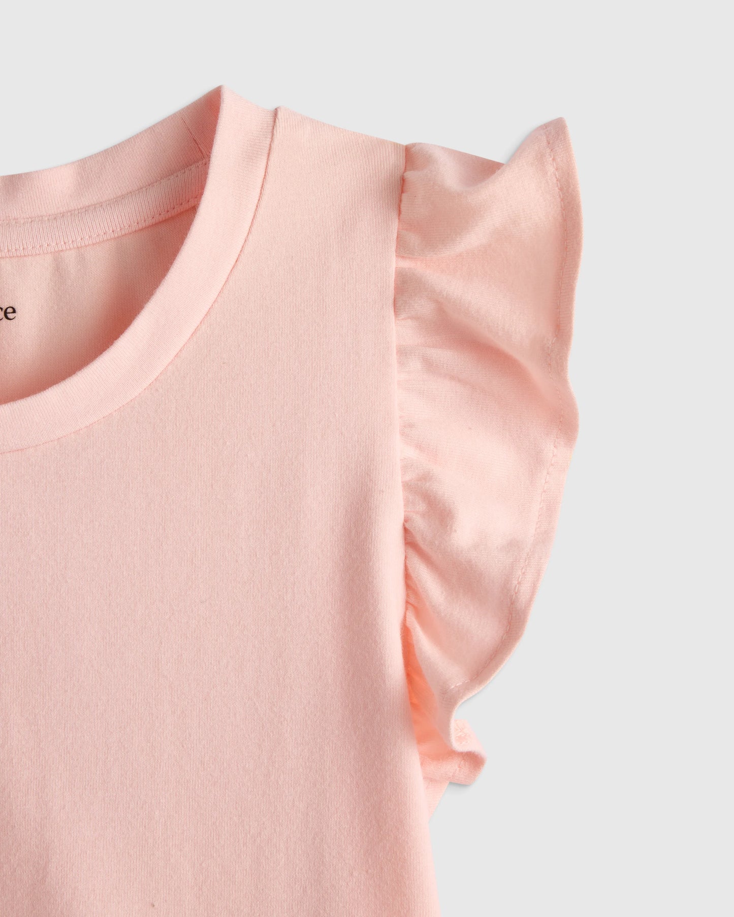 Ruffle Sleeve Organic Cotton Top - 18-24M / Pink