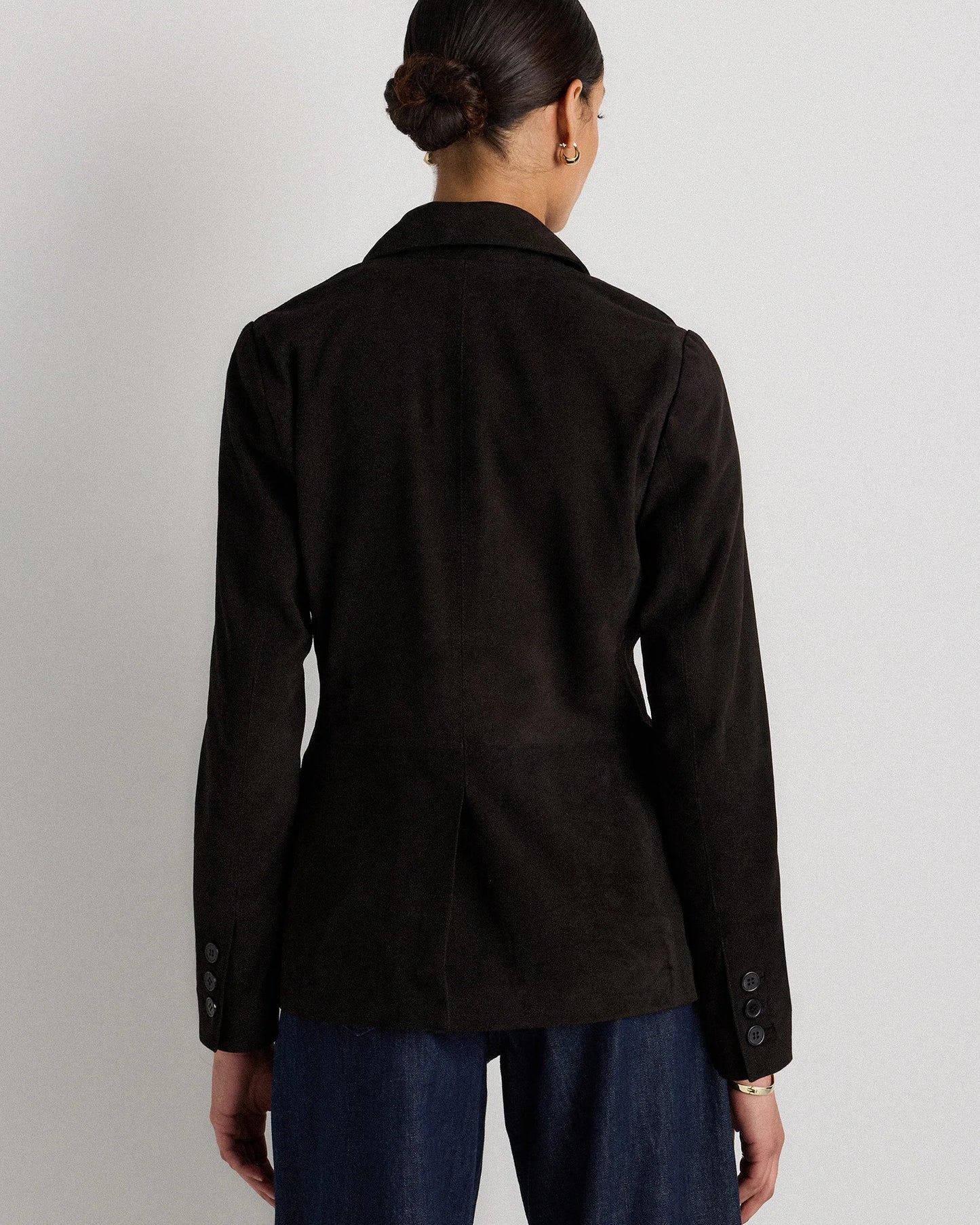 100% Suede Blazer - XS / Espresso Brown
