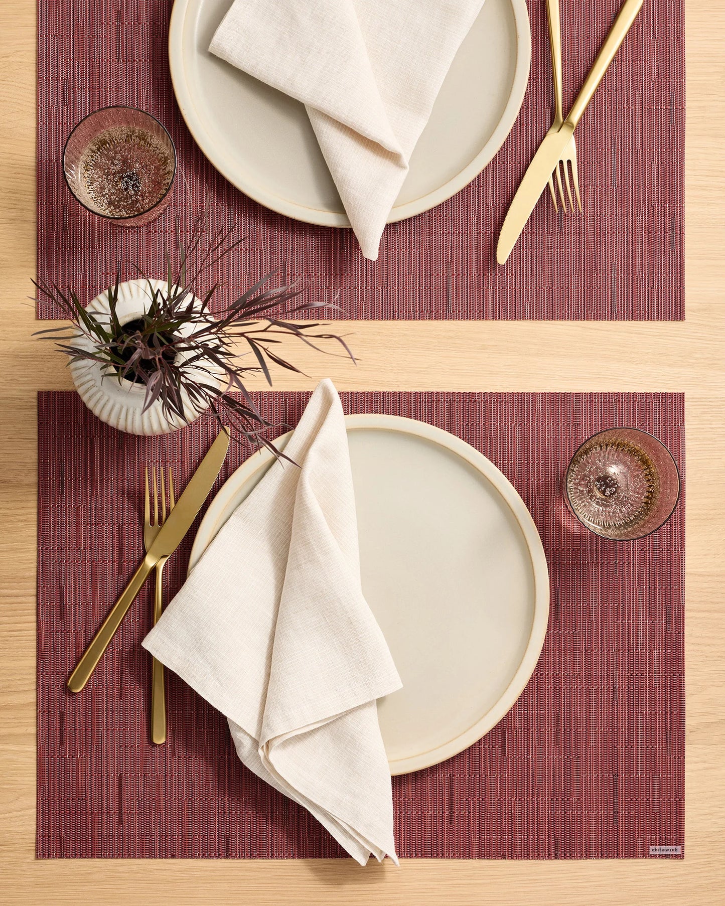 Bamboo Easy-Care Rectangular Placemat, Set of 4 by Chilewich - One Size / Coconut