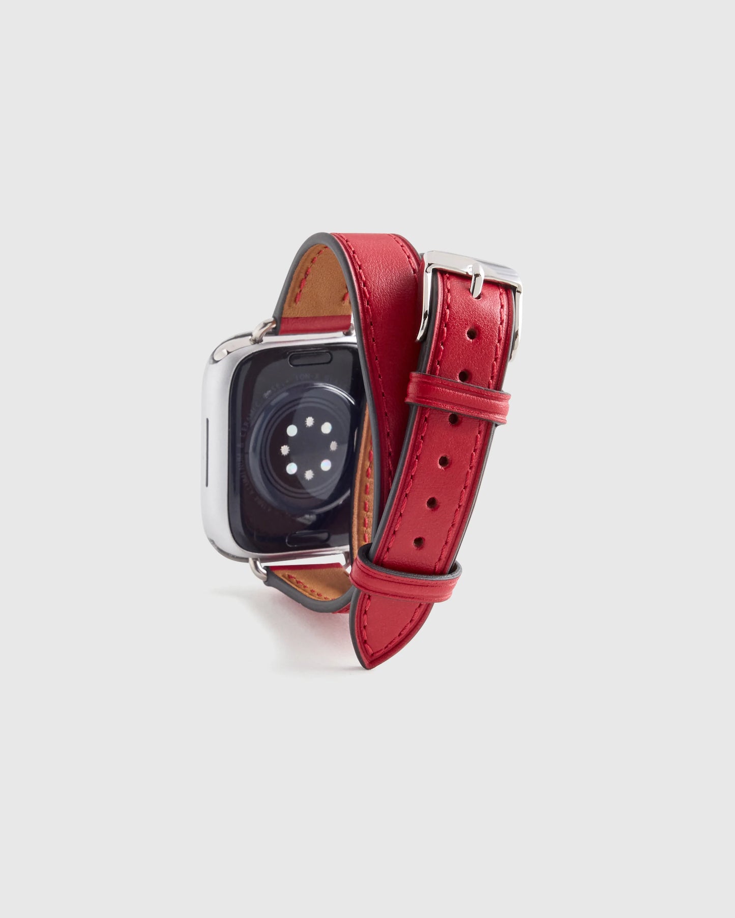 Leather Double Wrap Smartwatch Band - 38mm - 42mm / Dark Green