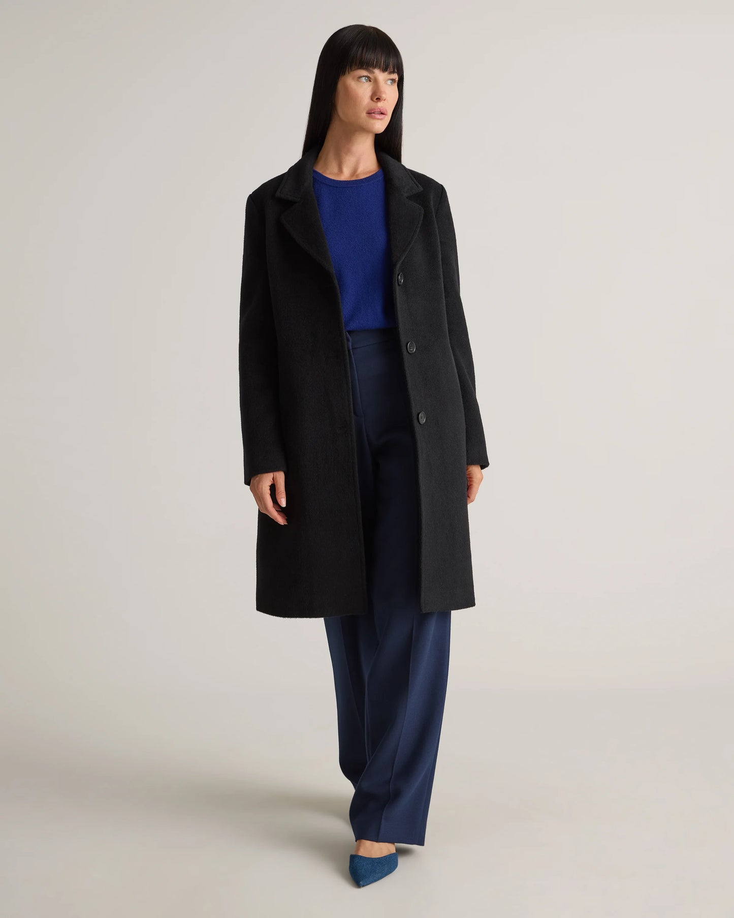 Camel Hair Single-Breasted Midi Coat - XS / Mocha Brown