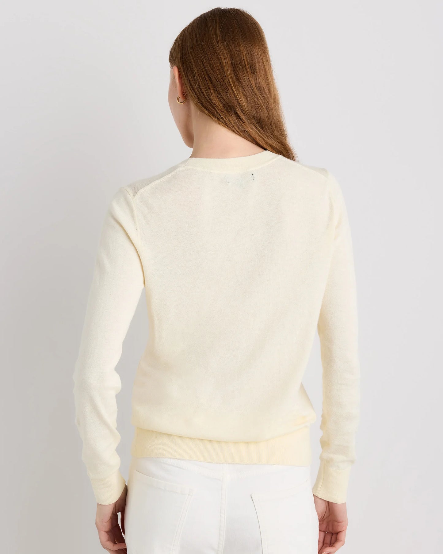 Lightweight Cotton Cashmere Crew Sweater - XS / Mountain Spring Blue