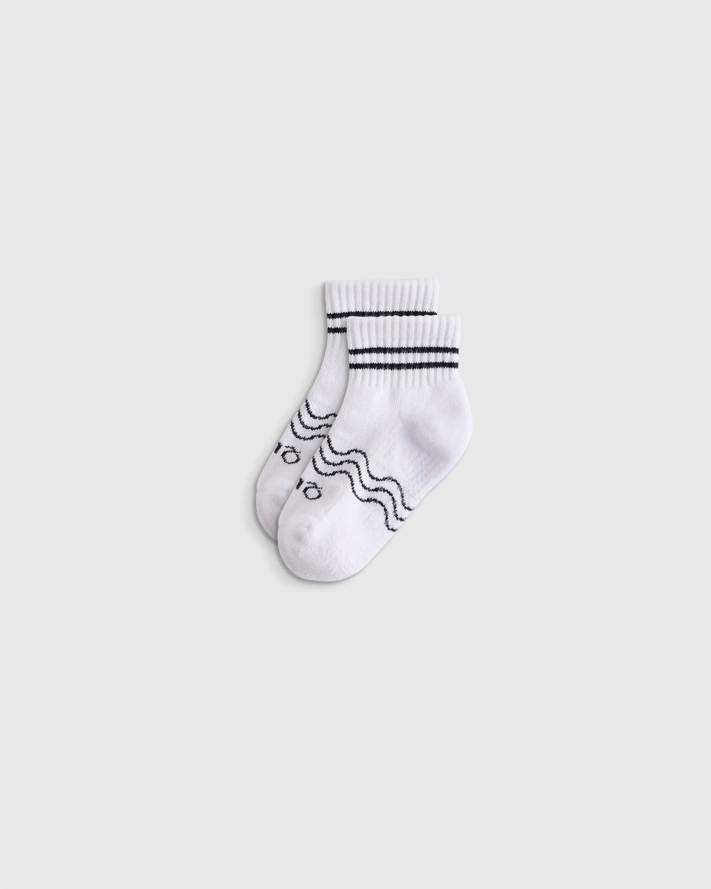 Organic Cotton Quarter Crew Socks 8-Pack - 12M-24M / White/Grey Multi