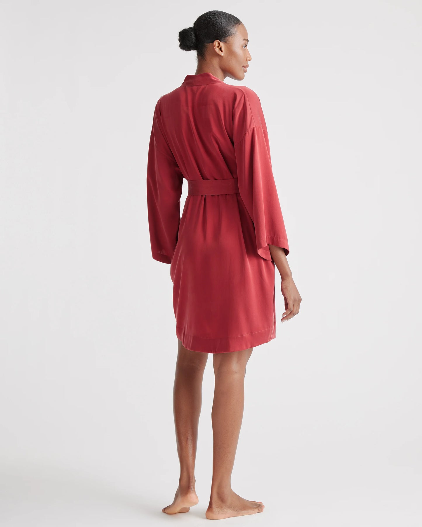 100% Washable Silk Robe - XS / Indigo