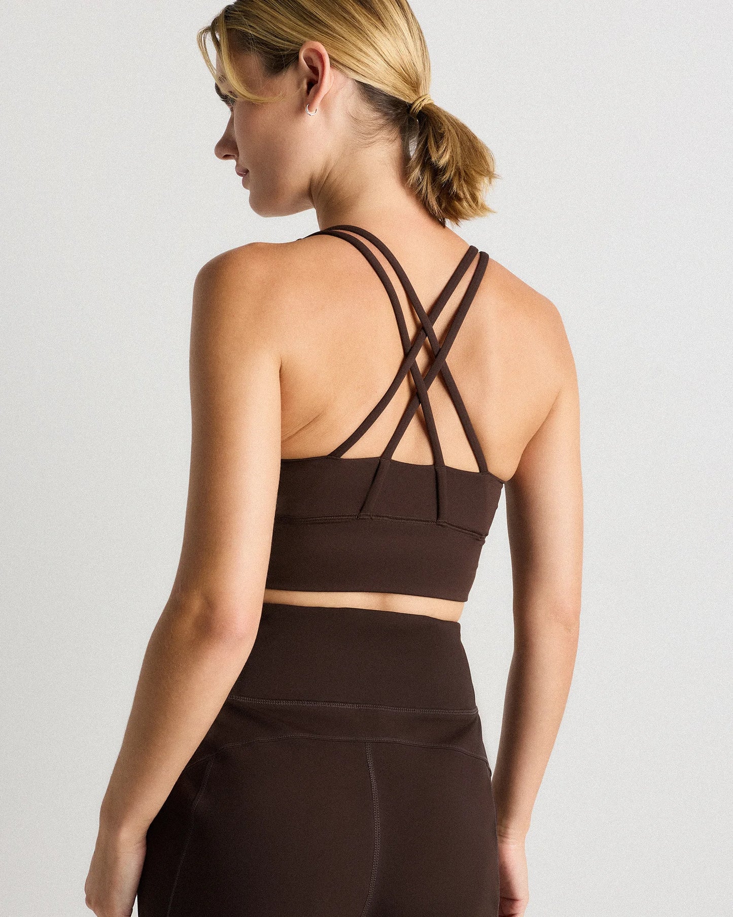 Power-Up Long Line Strappy Sports Bra - XS / Classic White