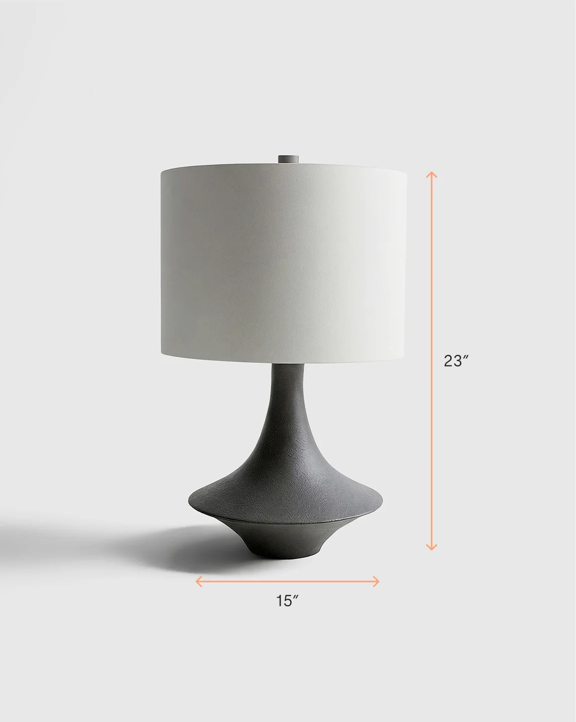 Sculptural Resin Table Lamp - One Size / Speckled White