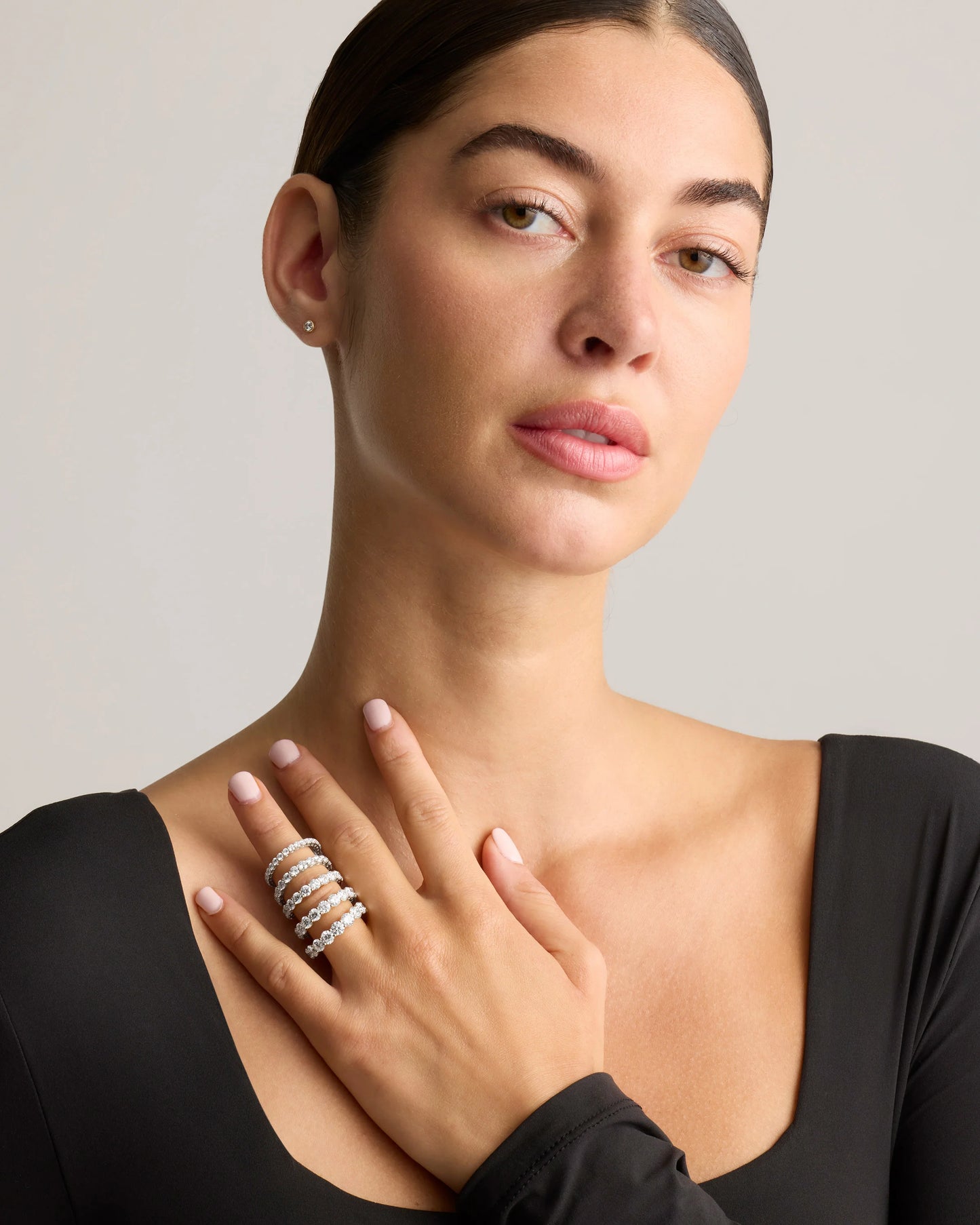 Lab Grown Diamond Round Eternity Band - 4 / Yellow Gold