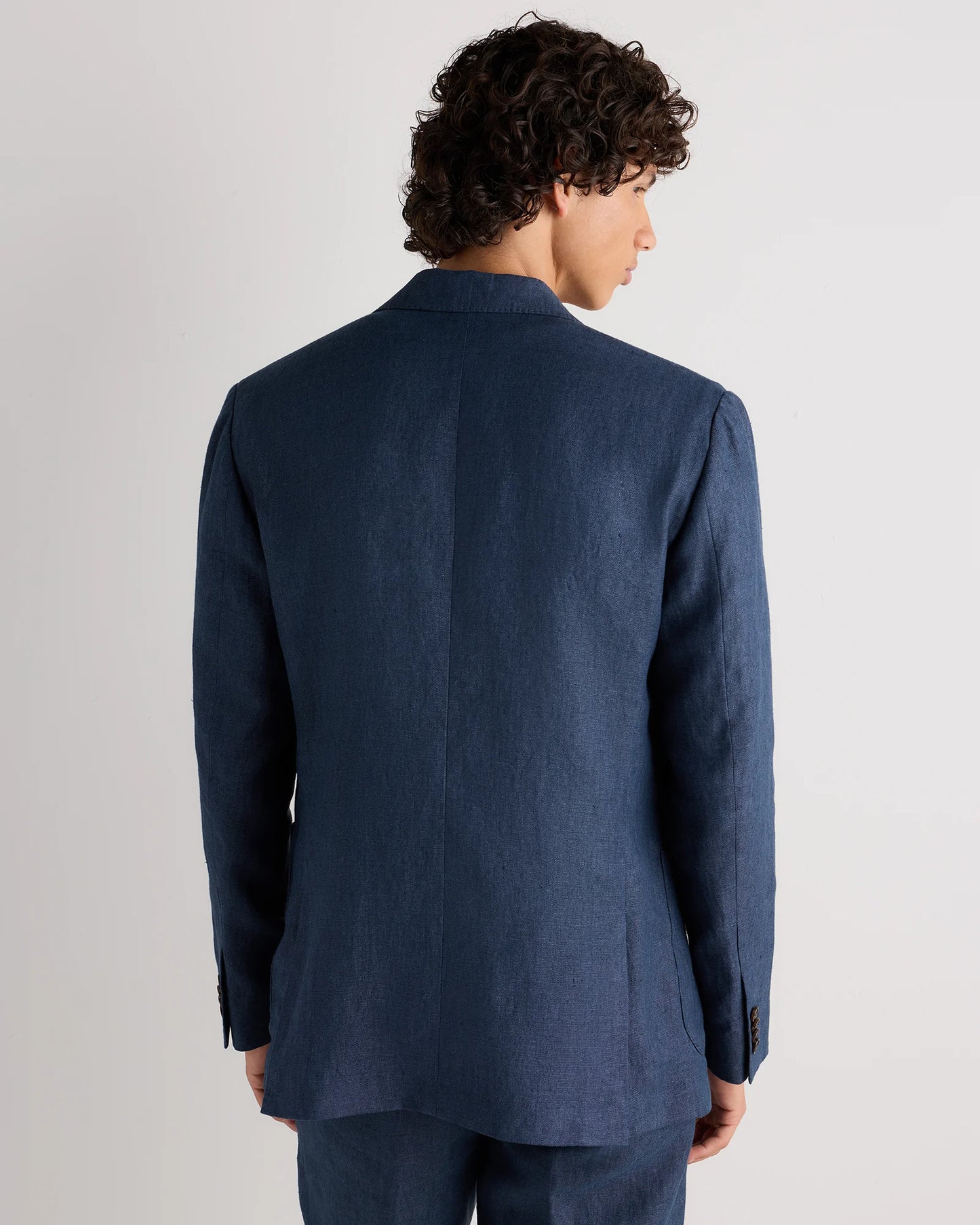 100% European Linen Tailored Blazer - 38R / Deep Navy