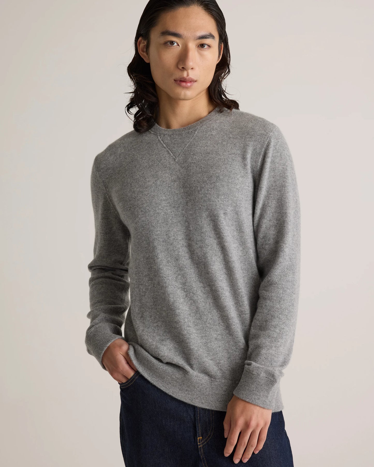 Mongolian Cashmere Sweatshirt - S / Black