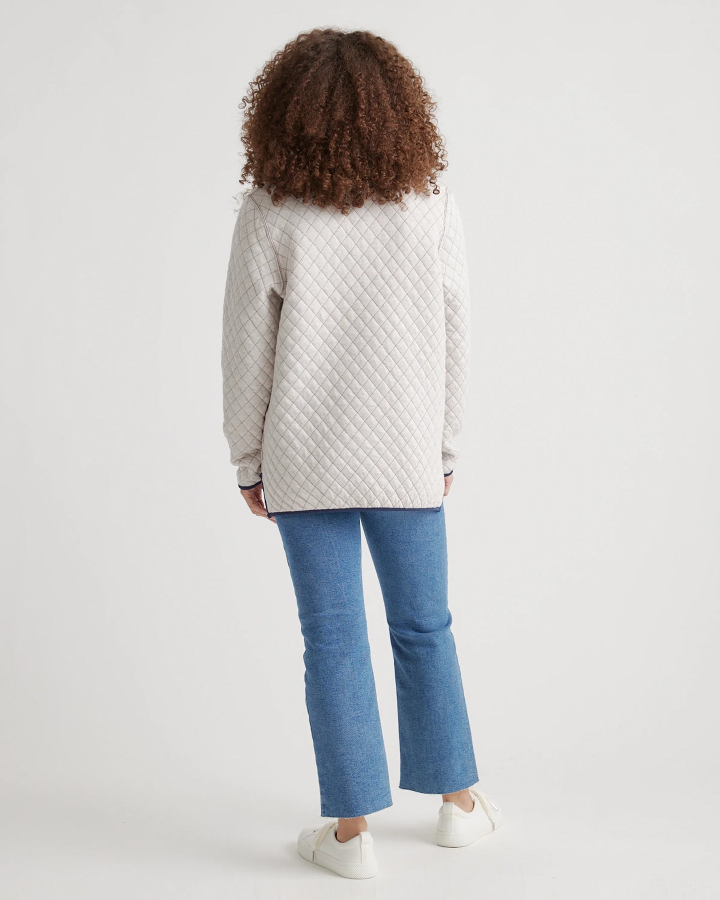 Reversible Quilted Pullover - XS / Charcoal/Grey