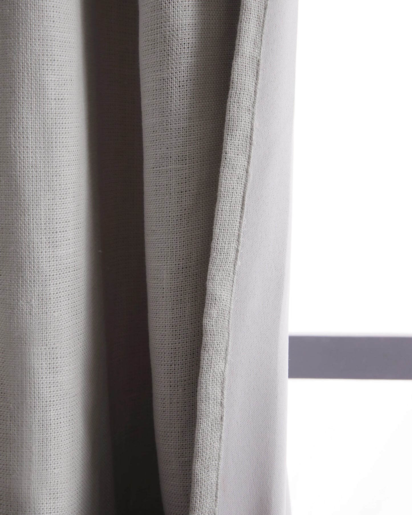 Heavyweight European Linen Room Darkening Curtain - 48x84 / White