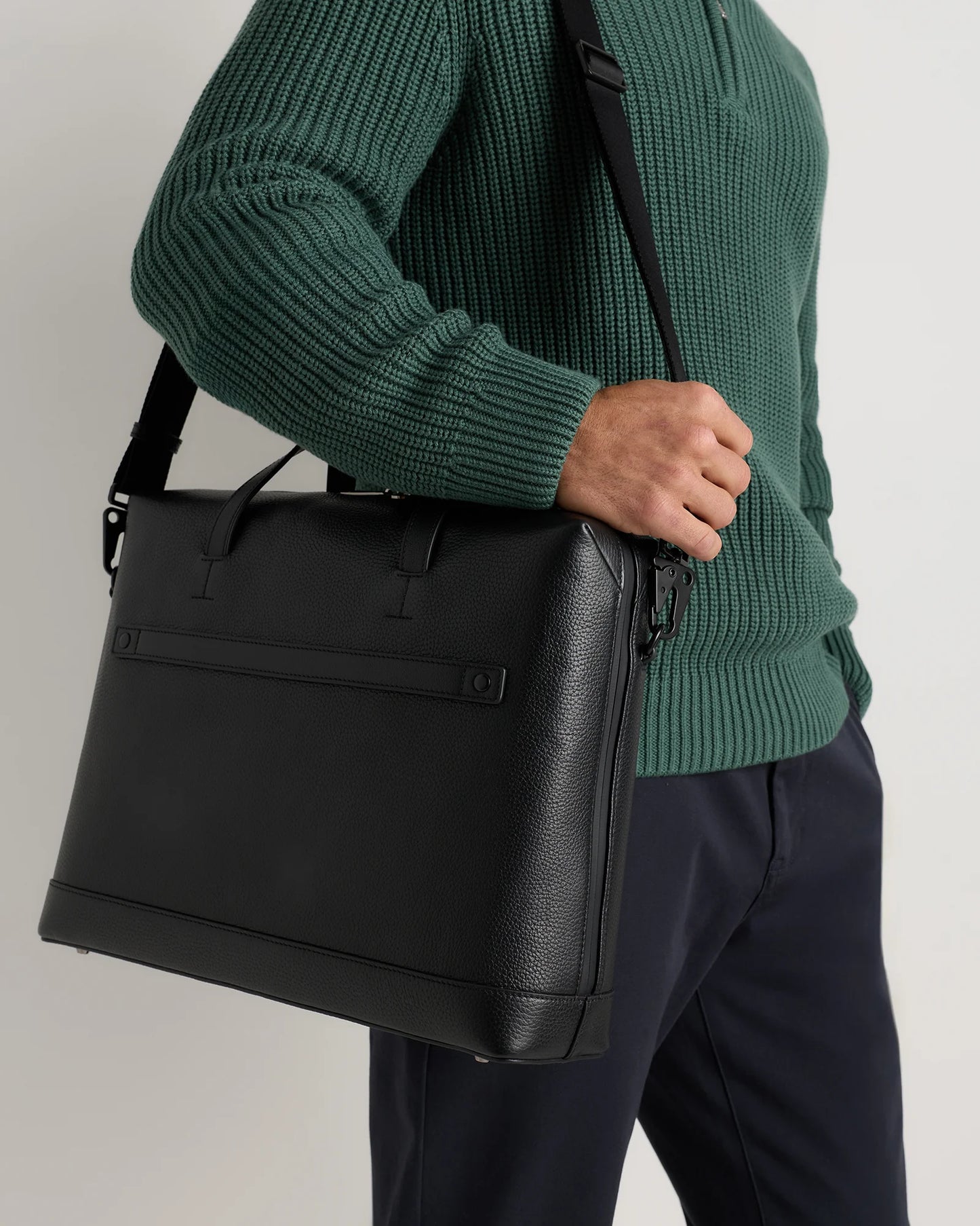 Excursion Italian Leather Slim Laptop Bag - One Size / Hickory
