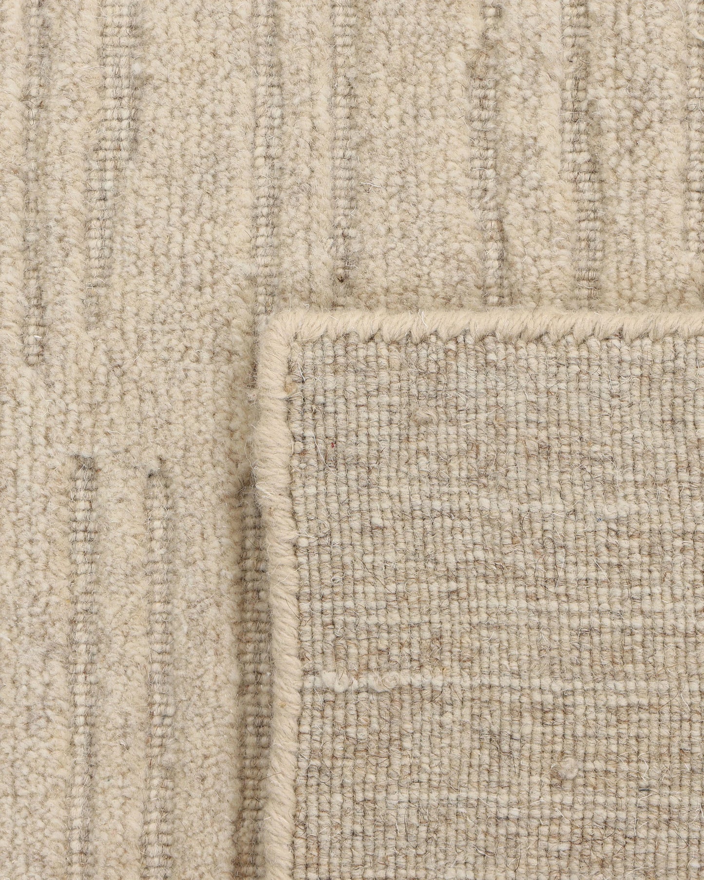 Cobble Hand-Loomed Wool Rug - 5' x 8' / Beige