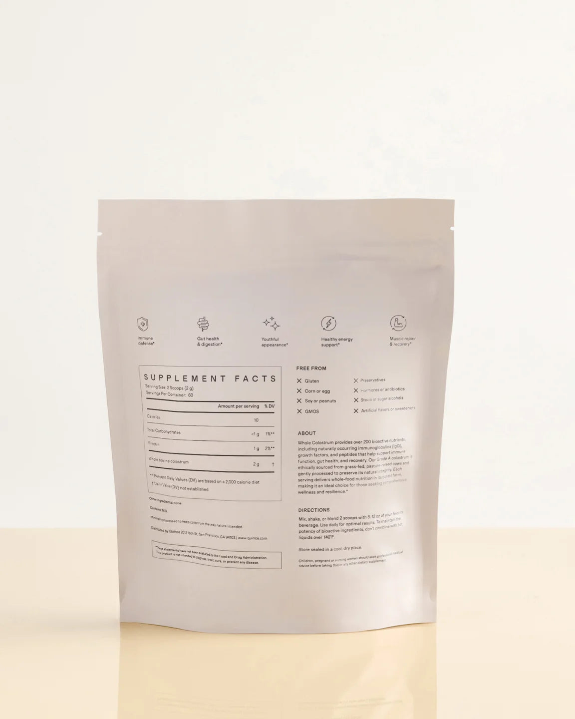 Grass-Fed Whole Colostrum - 60 Servings / No Color
