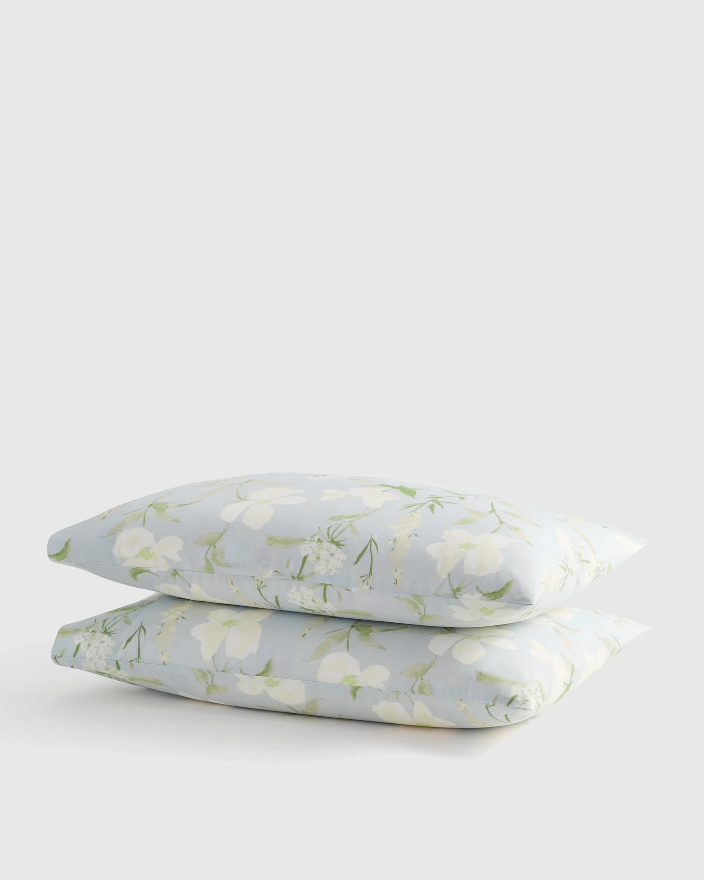 Organic Crisp Percale Floral Pillowcase Set - Standard / Toffee Florette