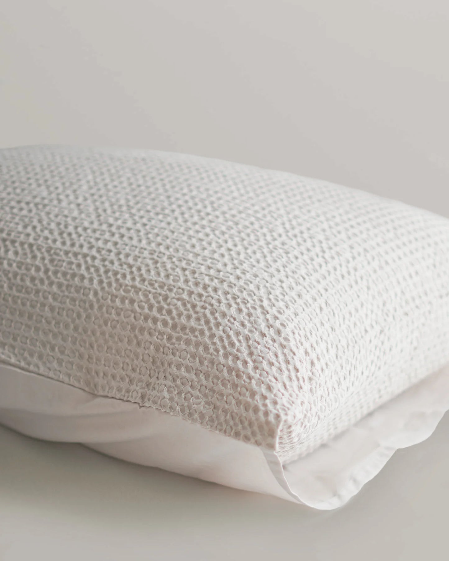 Organic Luxe Honeycomb Sham Set - Standard / Mineral