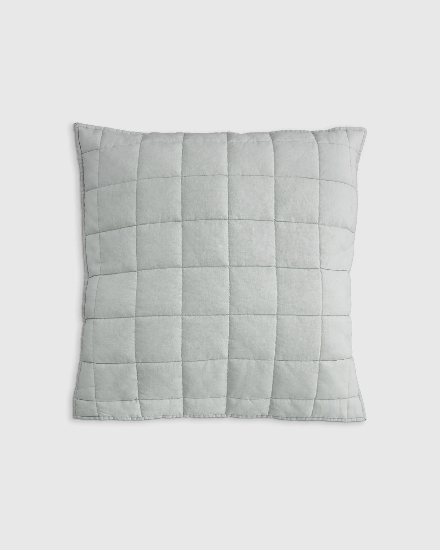 European Linen Box Quilted Euro Sham - Euro / Navy