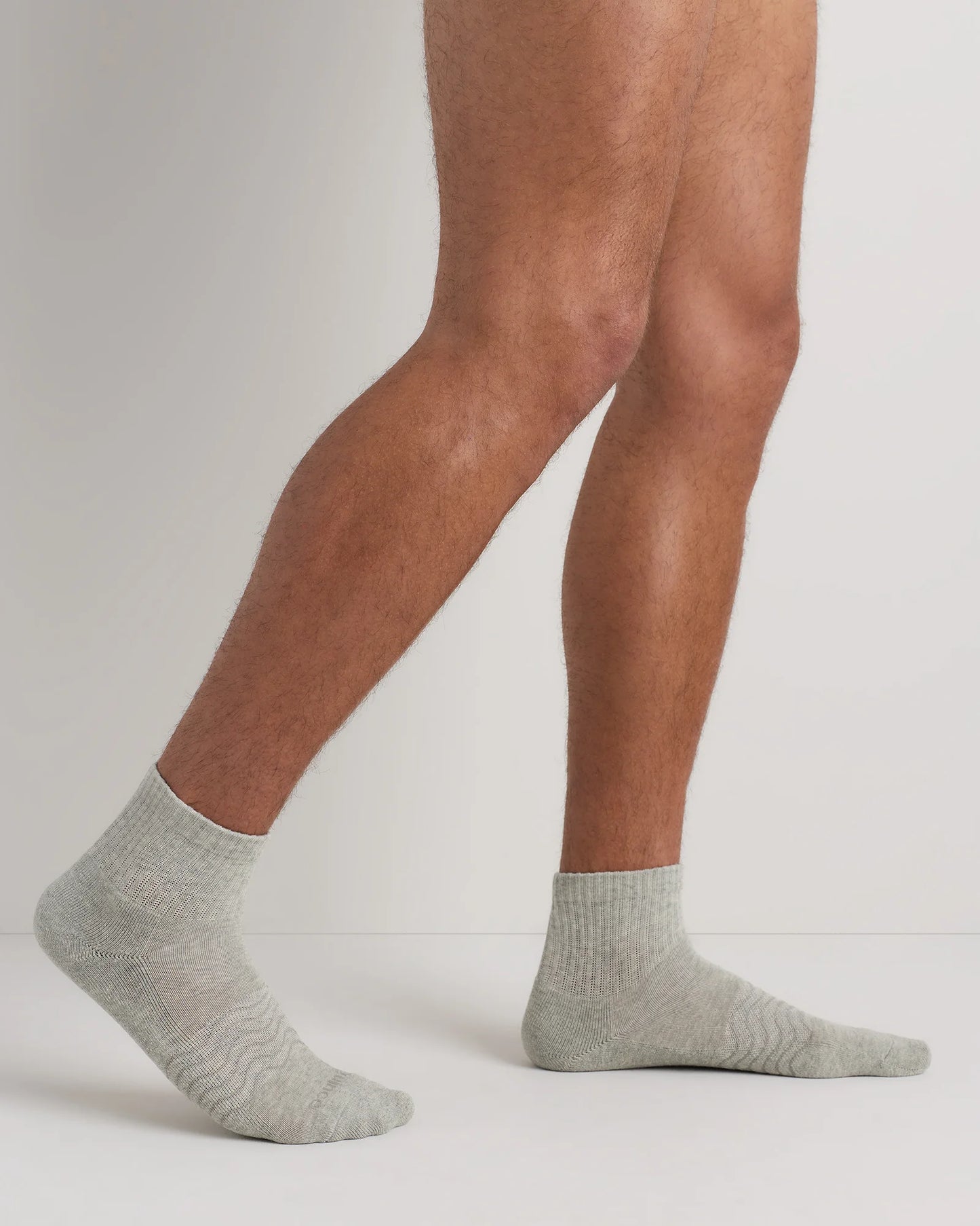 Everyday Cotton Solid Quarter Socks (4-Pack) - S / White
