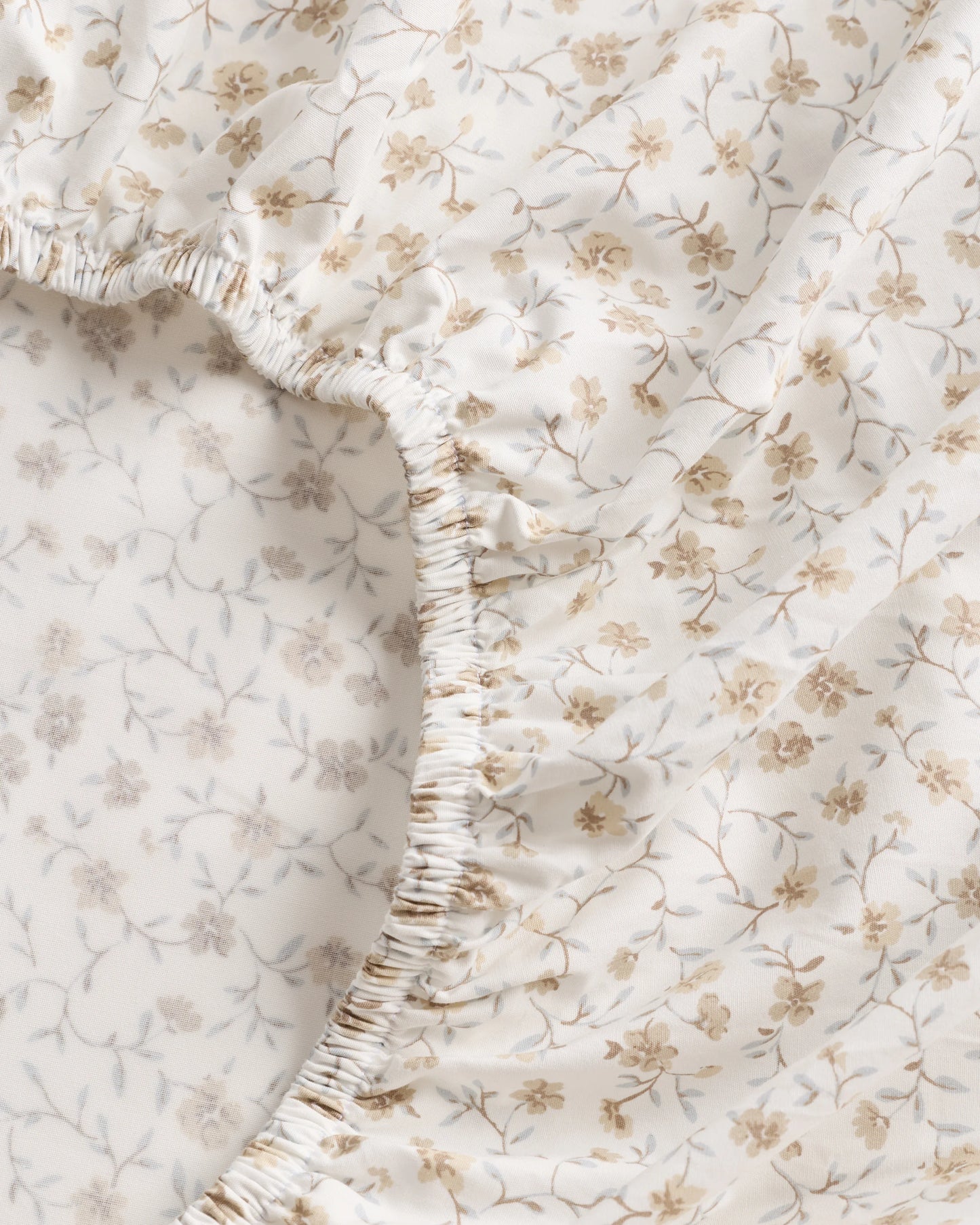 Organic Crisp Percale Floral Sheet Set - Twin / Blue Florette