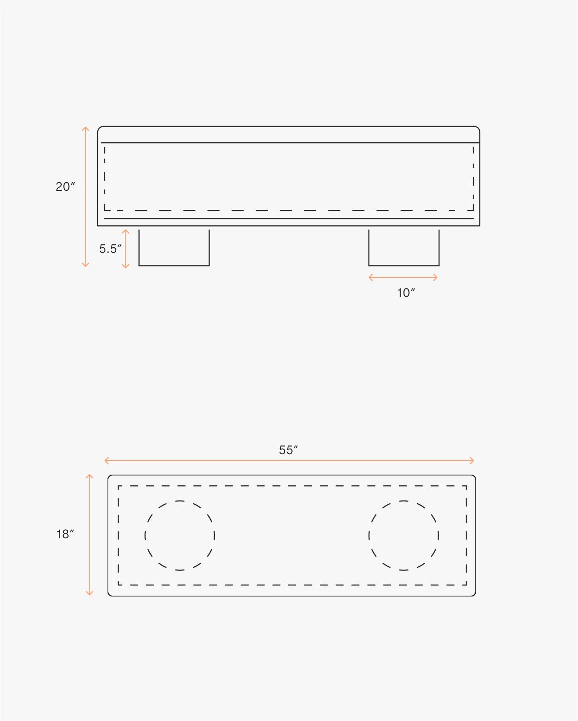Oak and Performance Boucle Storage Bench - One Size / Ivory