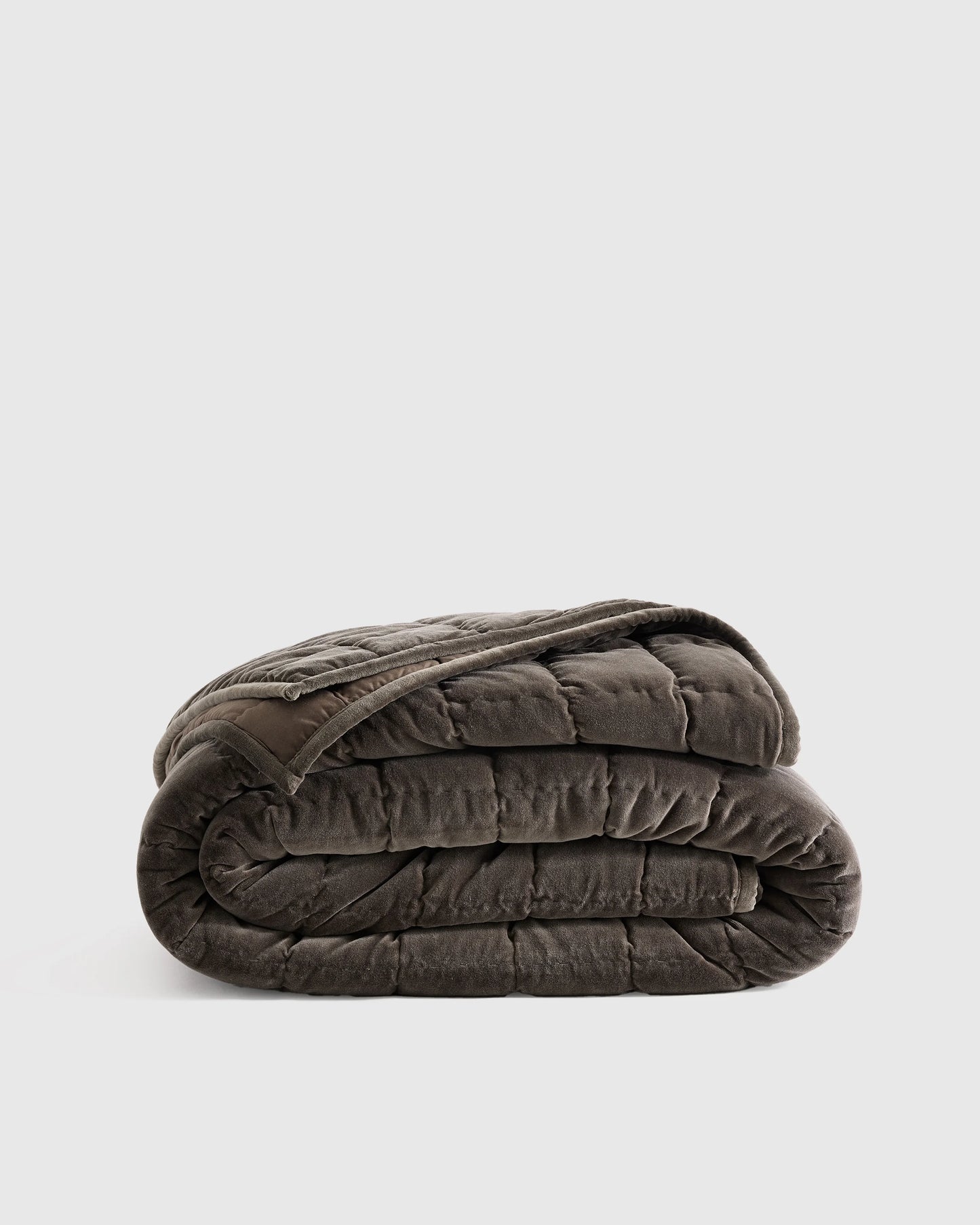 Cotton Velvet Box Quilt - Full/Queen / Terracotta
