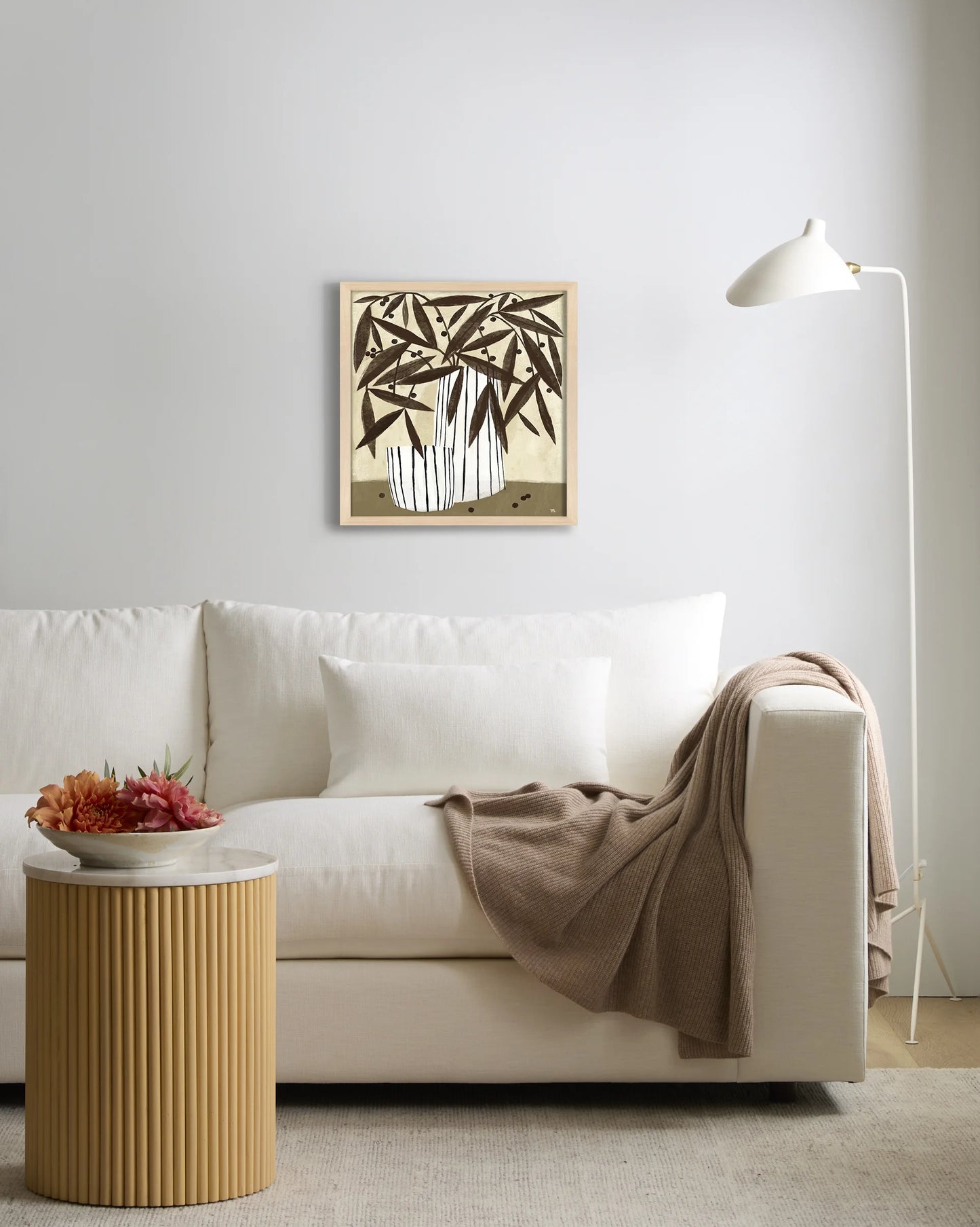 Tuscan Floral by Marco Marella - 21.25"x21.25" / White
