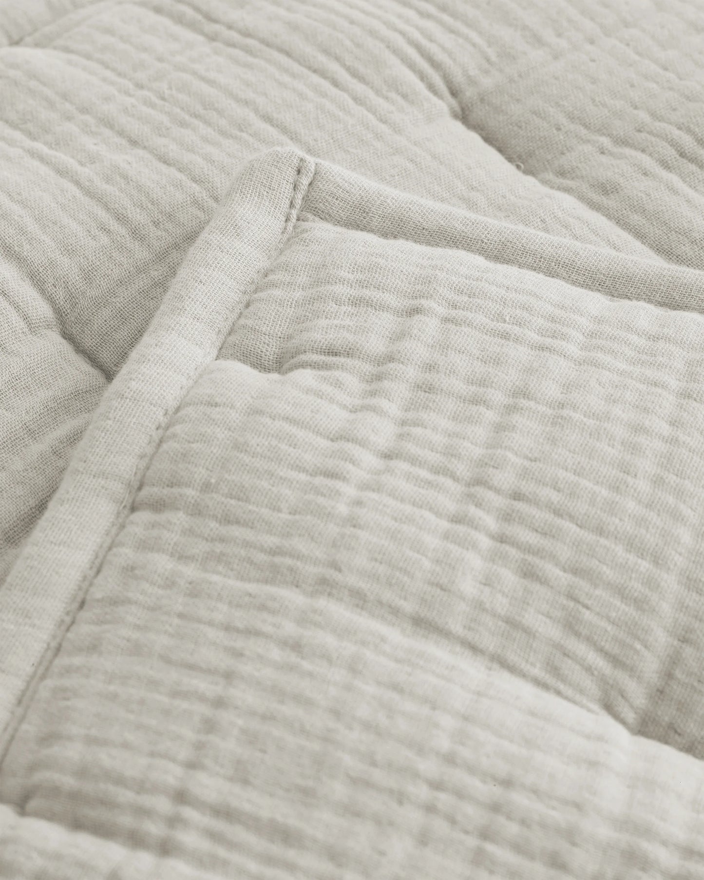 Organic Cotton Gauze Toddler Quilt - One Size / White