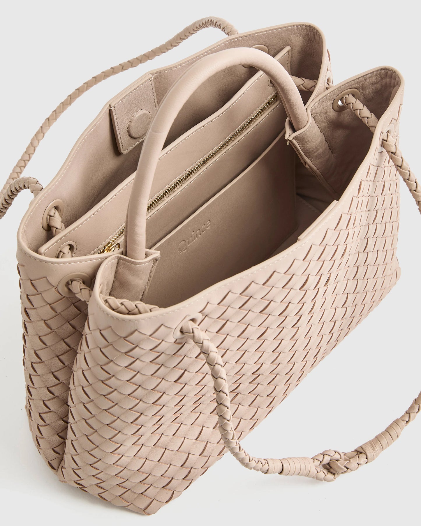 Romy Handwoven Satchel - One Size / Cognac