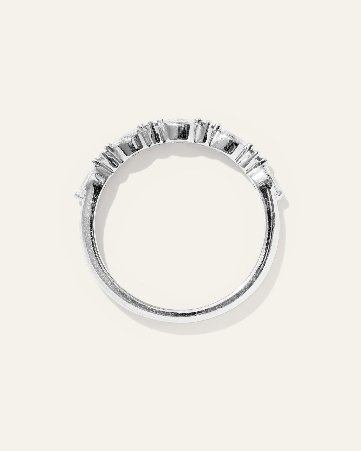 Diamond Alternating Marquise & Round Band - 4 / Yellow Gold