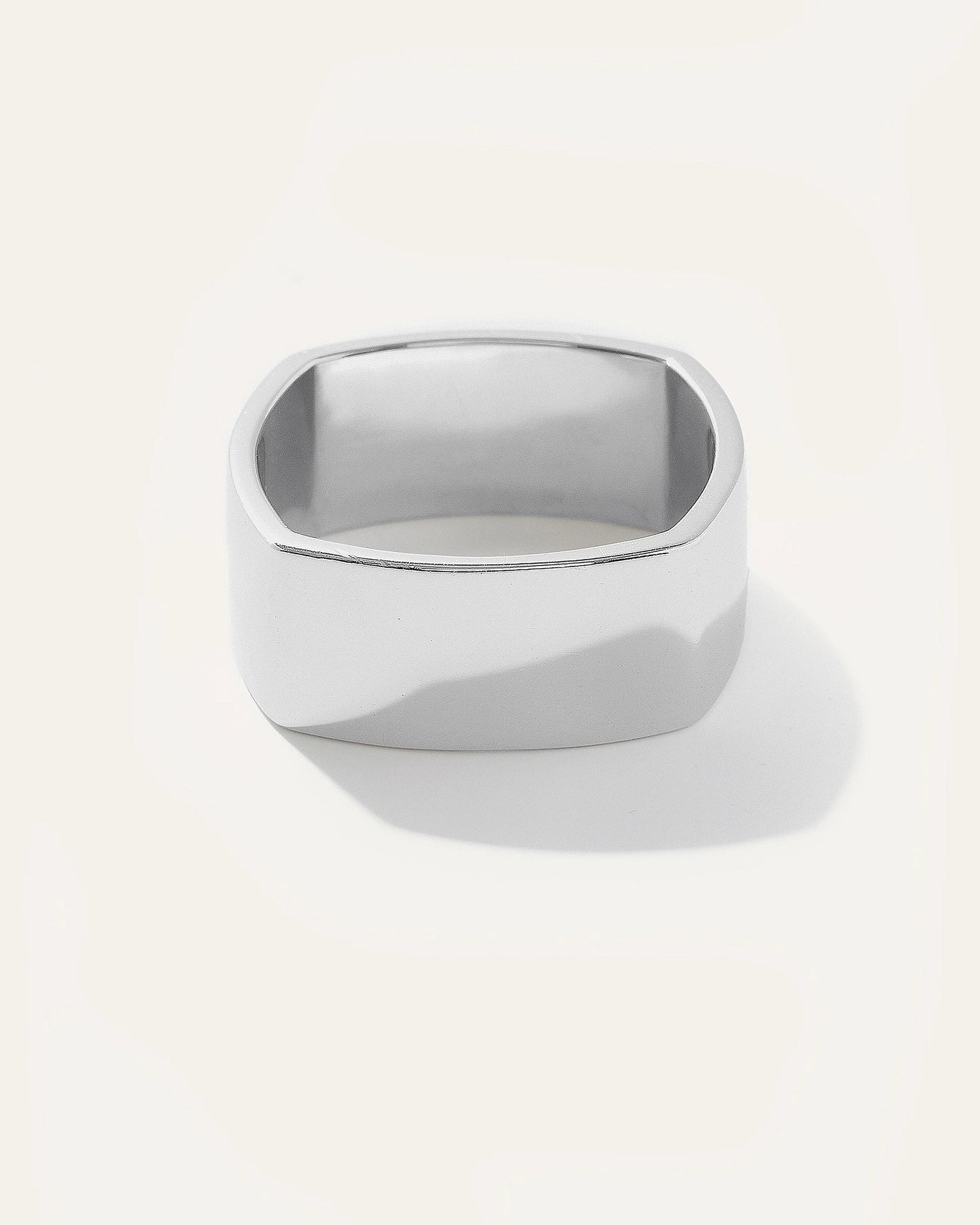 Silver Square Cigar Band Ring - 7 / Sterling Silver
