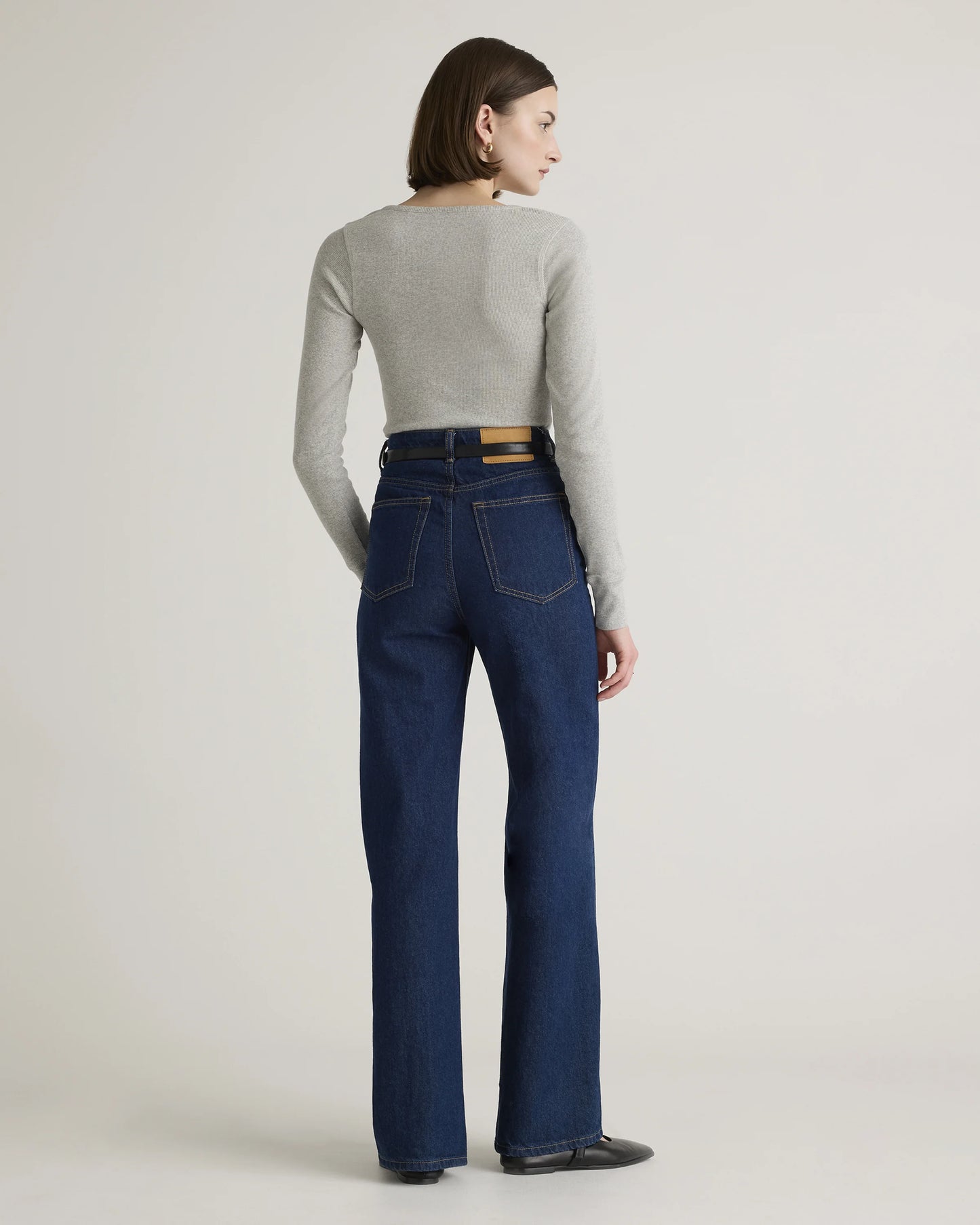 Organic Cotton Micro-Rib Henley Long Sleeve Tee - XS / Heather Oatmeal