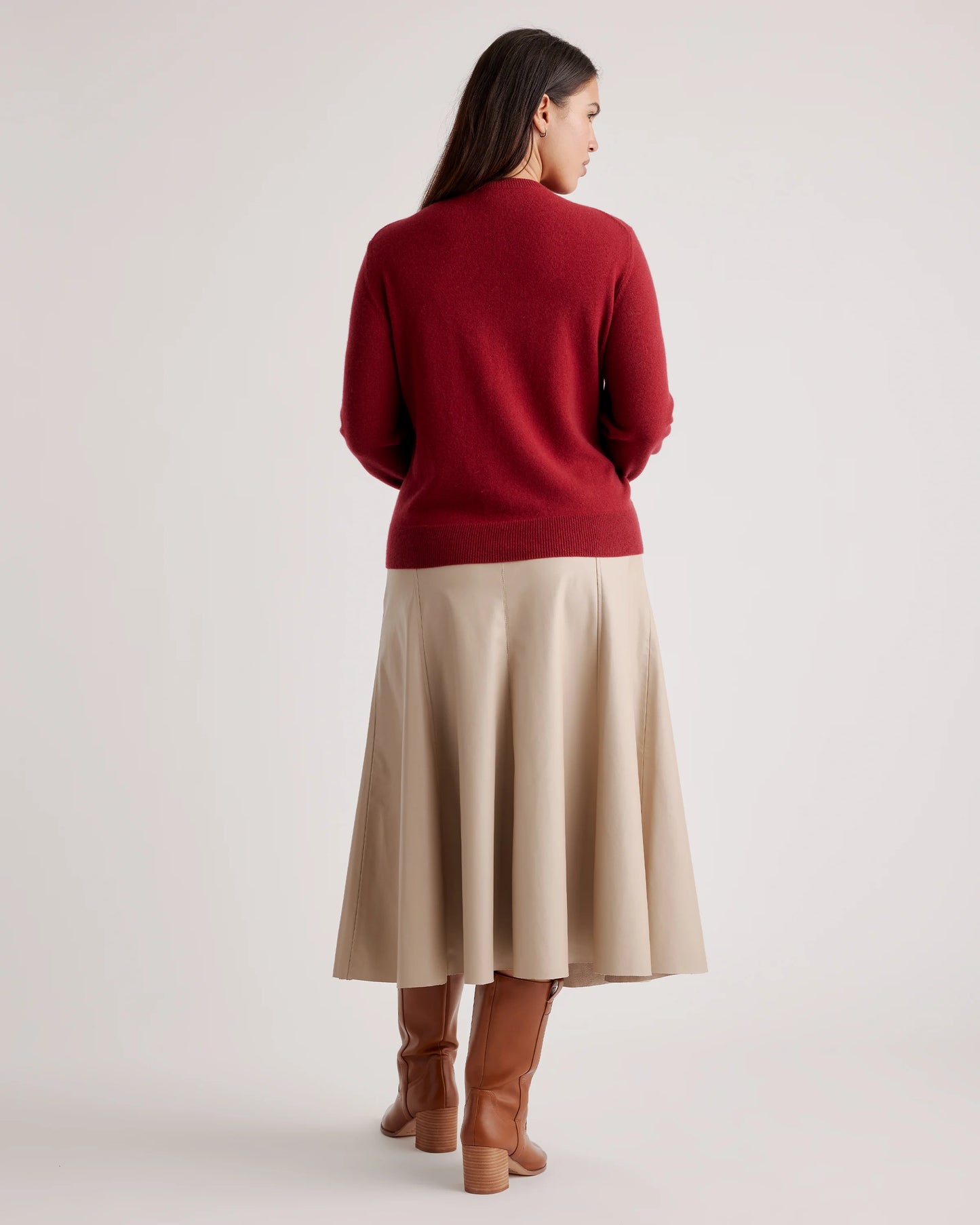 Mongolian Cashmere Crewneck Sweater - XS / Ivory
