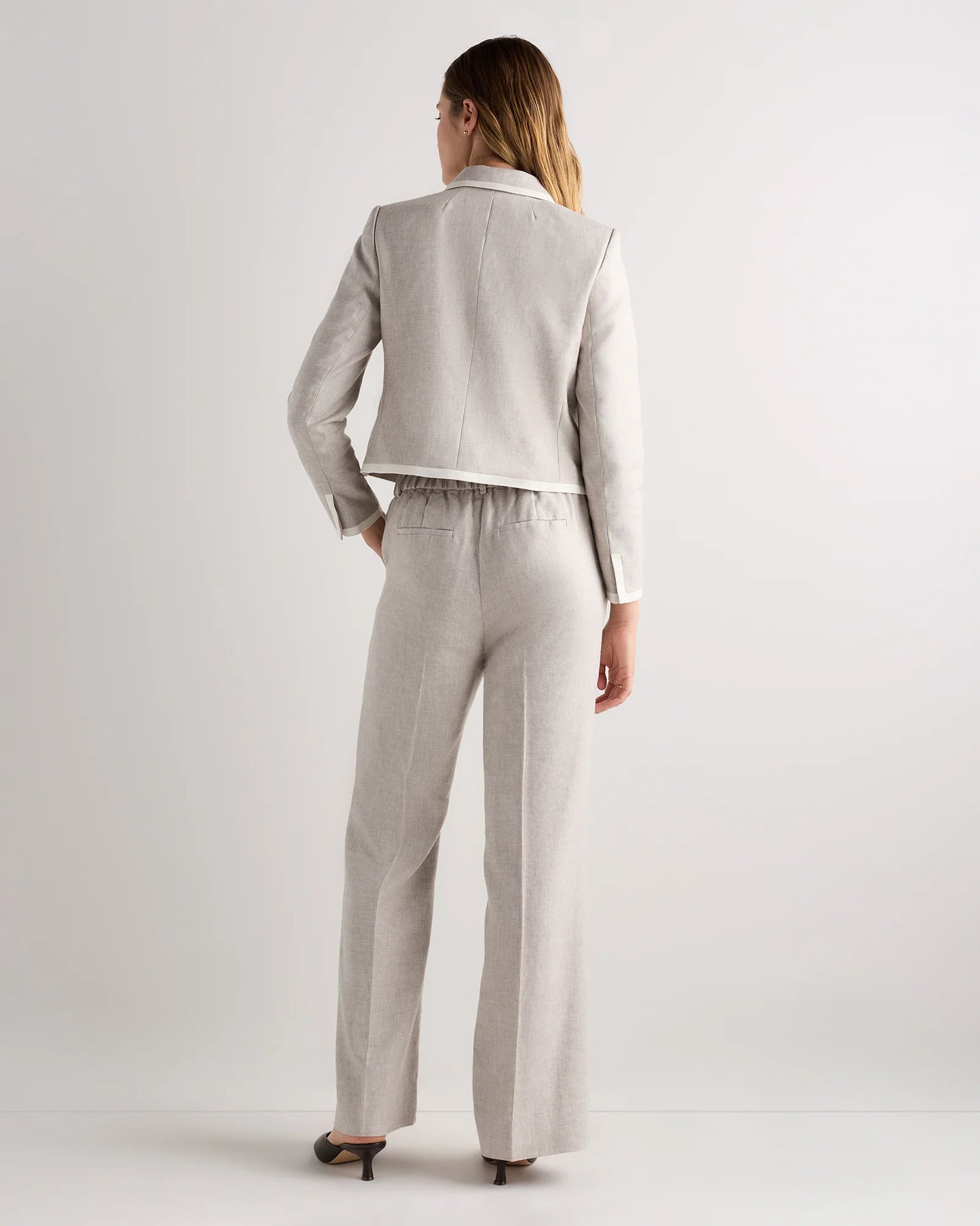 European Stretch Linen Trouser - 0 / Black