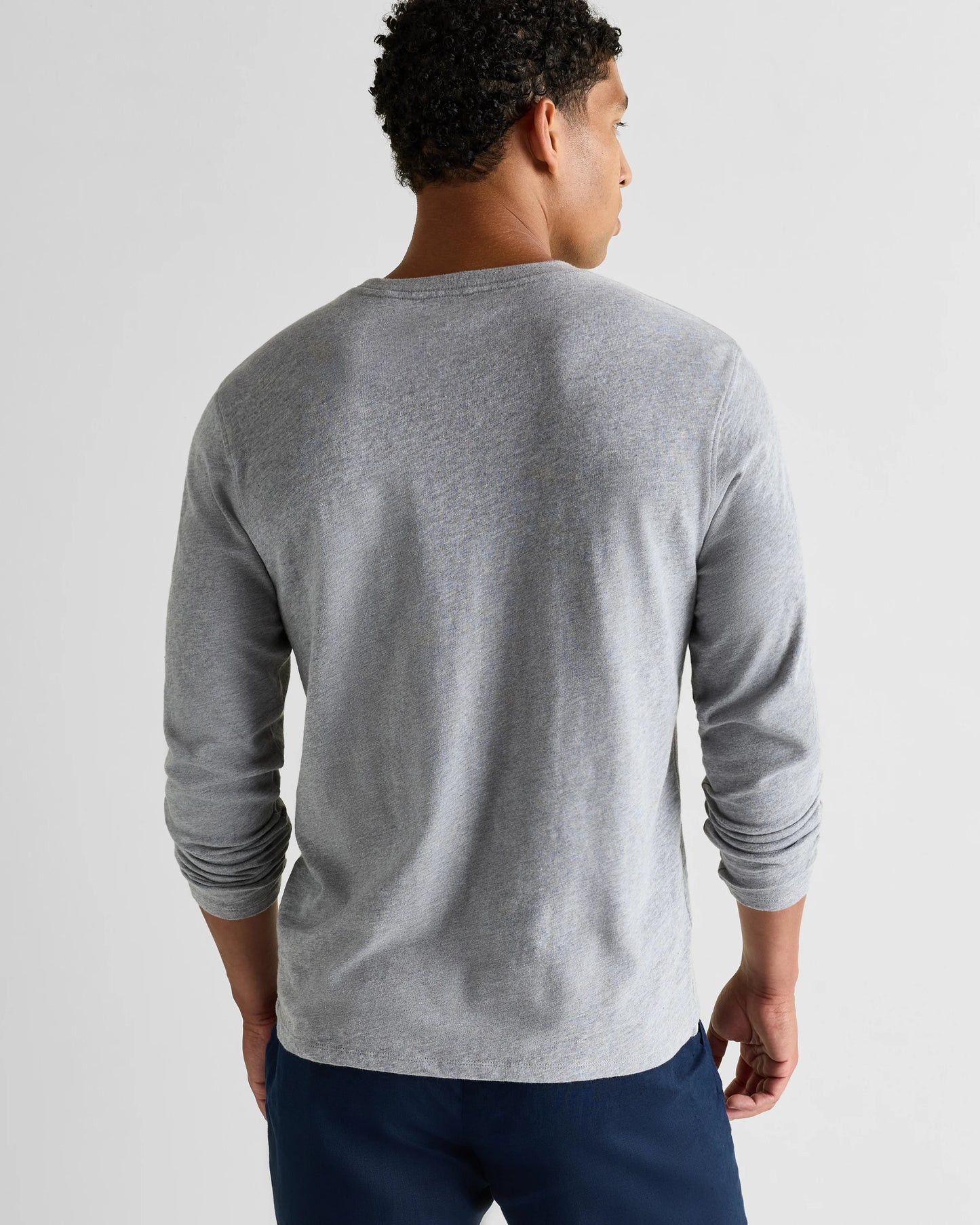 100% Organic Cotton Slub Long Sleeve Tee - S / Classic White