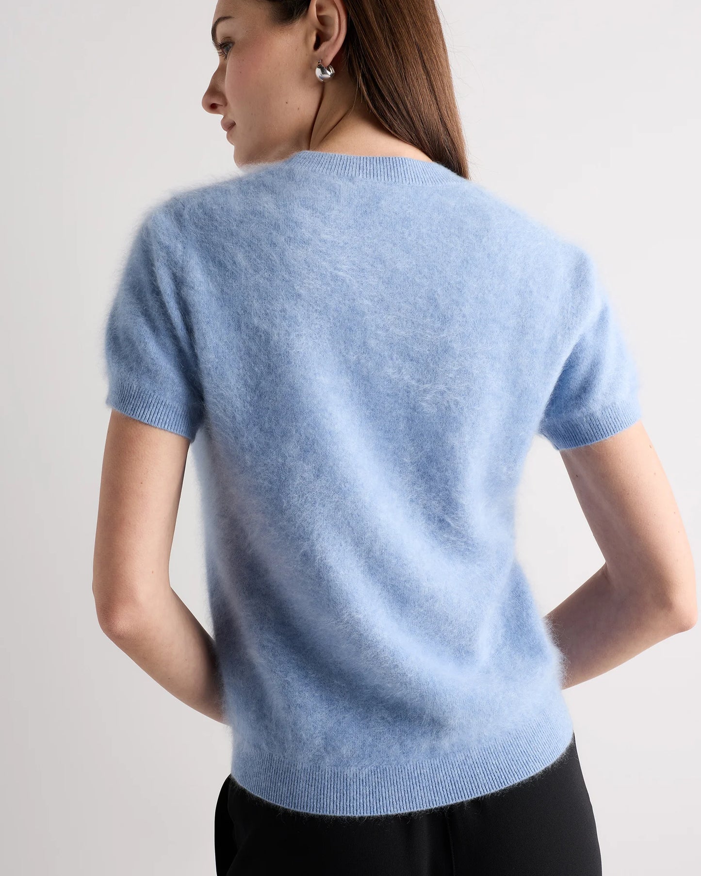 Women's Brushed Cashmere Tee - XS / Ivory