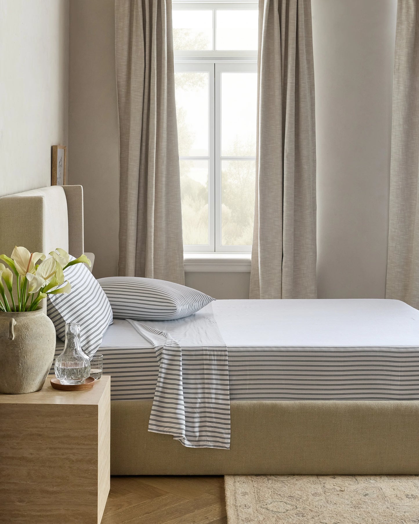 Bamboo Stripe Pillowcase Set - Standard / Double Stripe Espresso