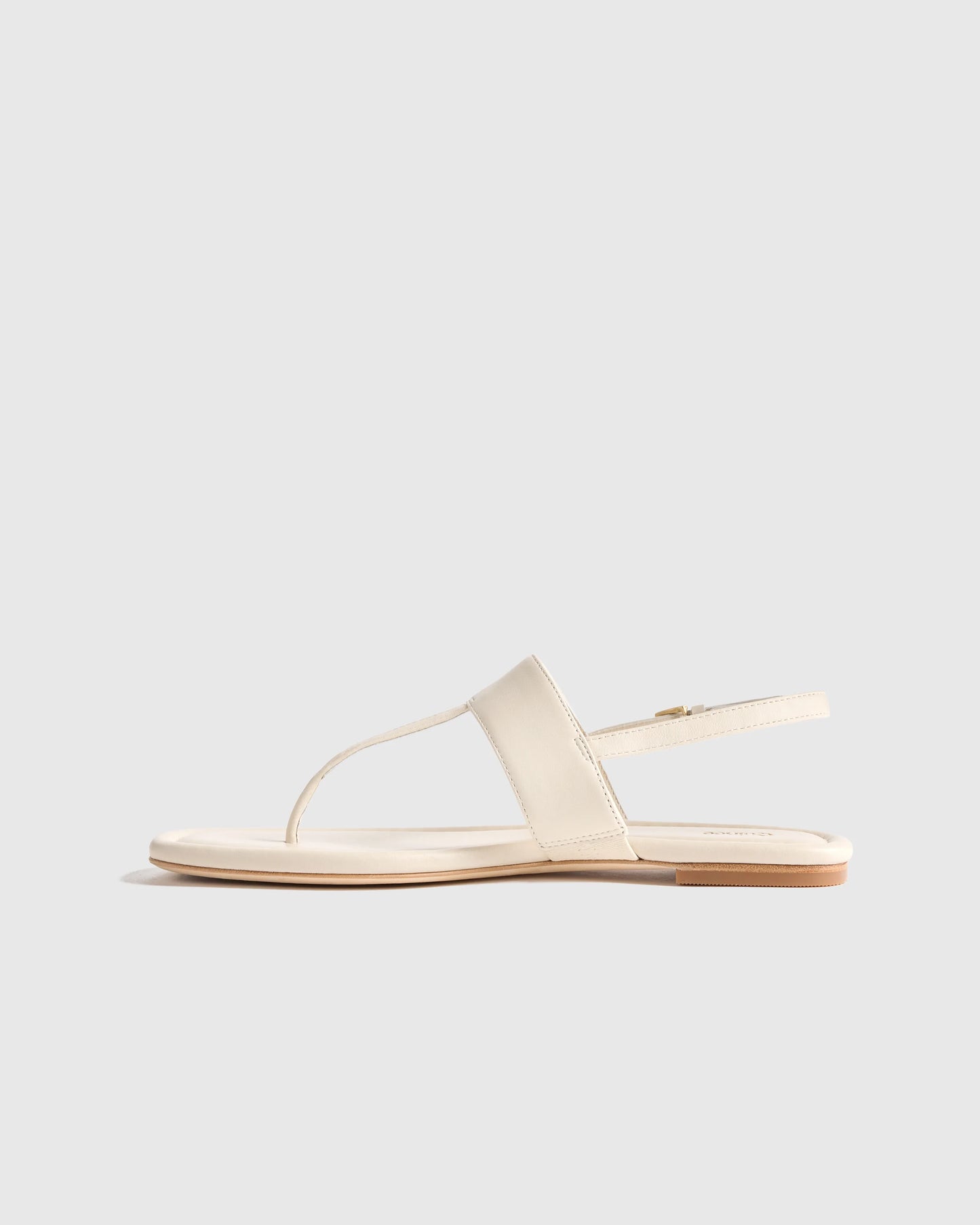 Italian Leather T-Strap Sandal - 5 / Black