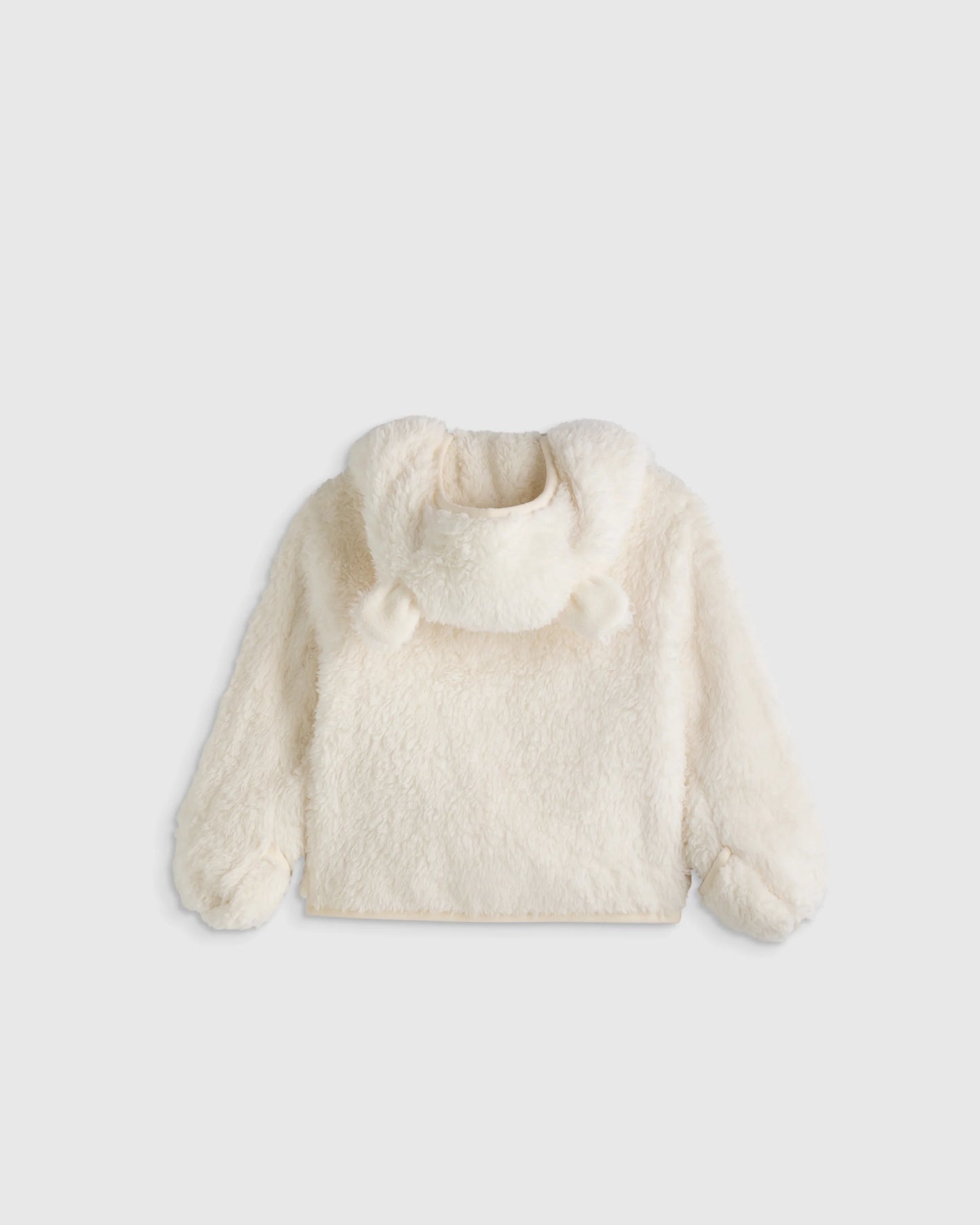 Recycled Sherpa Fleece Bear Hood Jacket - 18-24M / Ivory