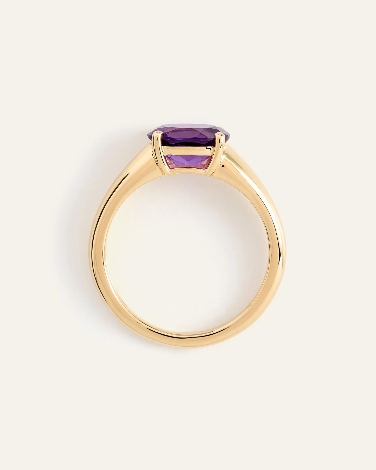 14K Gold Gemstone Vintage Inspired Ring - 4 / Yellow Gold