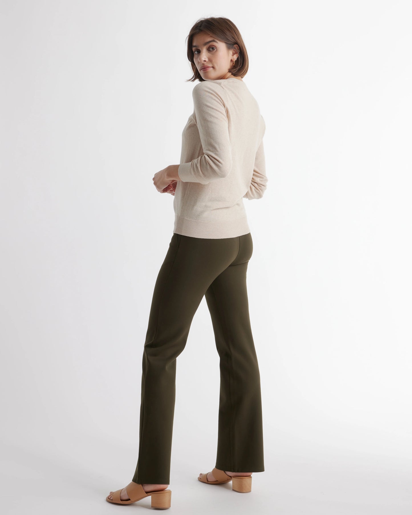 Ultra-Stretch Ponte Bootcut Pants - XS / Black
