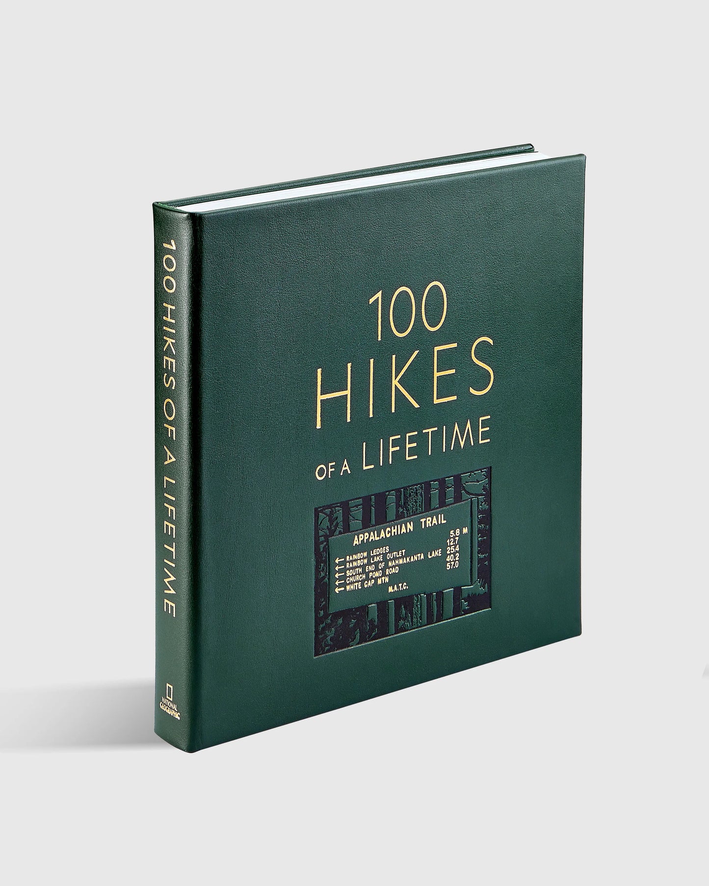 100 Hikes of a Lifetime Leather Bound Book - One Size / No Color