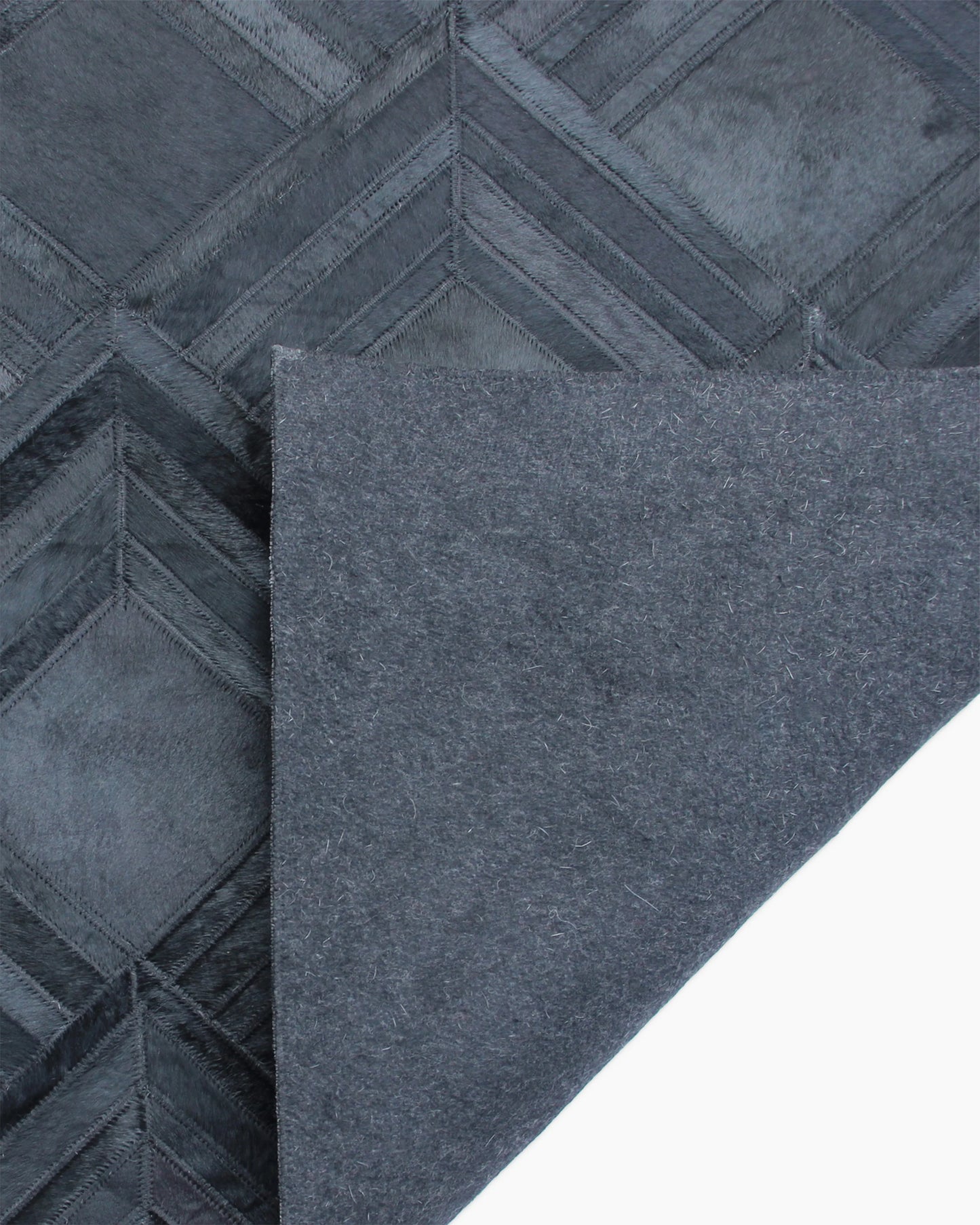 Blocks Hair on Hide Rug - 5' x 8' / Black