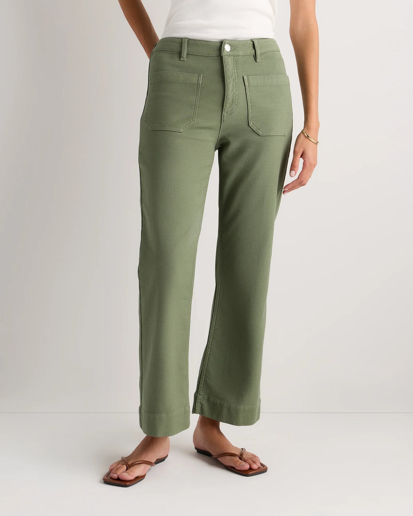 French Terry Wide Leg Pants - 0 / Deep Navy