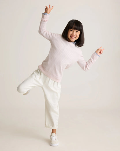 Washable Cashmere Crewneck Sweater - 6 / Heather Grey