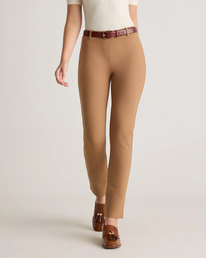 Ultra-Stretch Ponte Straight Leg Pants - XS / Morel Grey