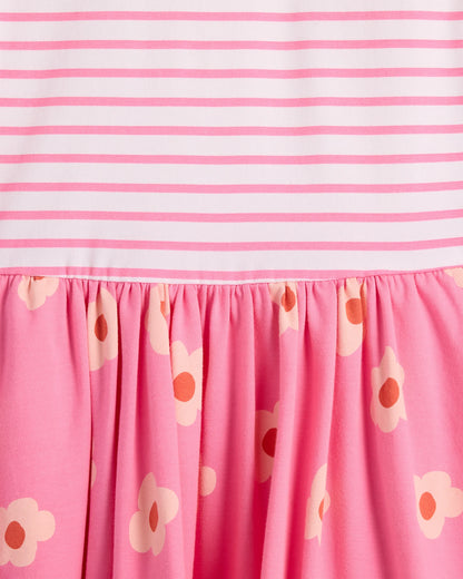 Organic Cotton Skater Dress - 6 / Sweet Cherries