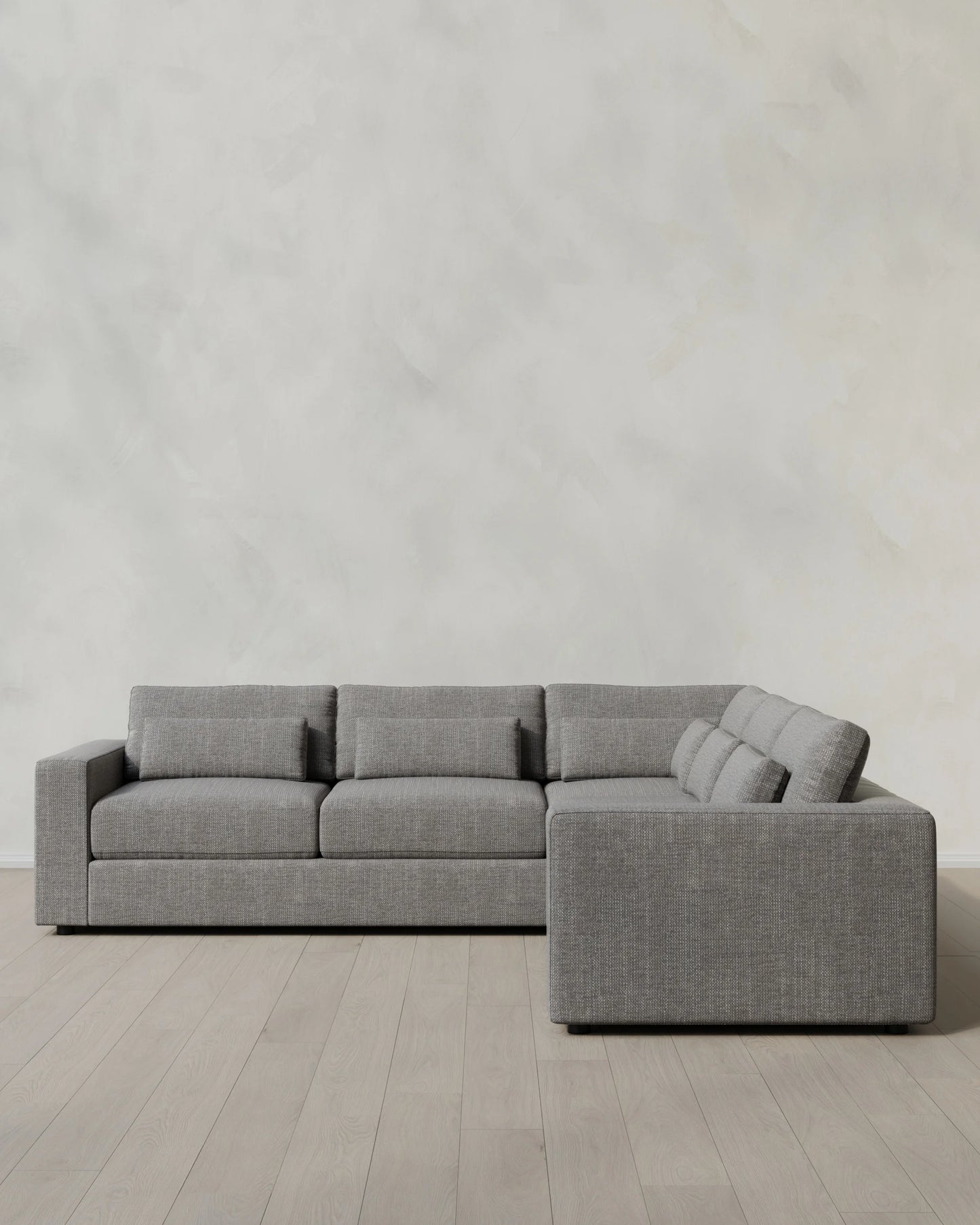 Ashford Deep Seat L Sectional in Performance Chenille Linen Blend - 119x119 / Sorrell