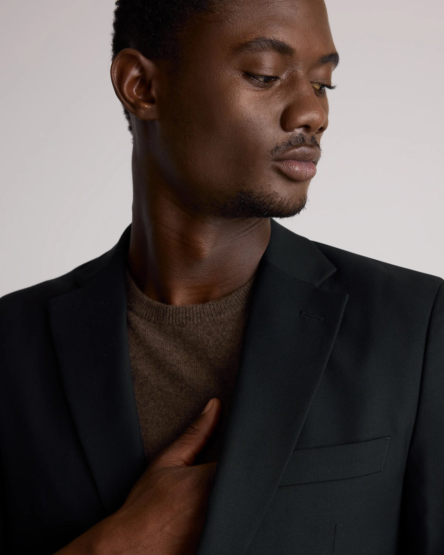 Stretch Wool Blazer - S / Grey Melange