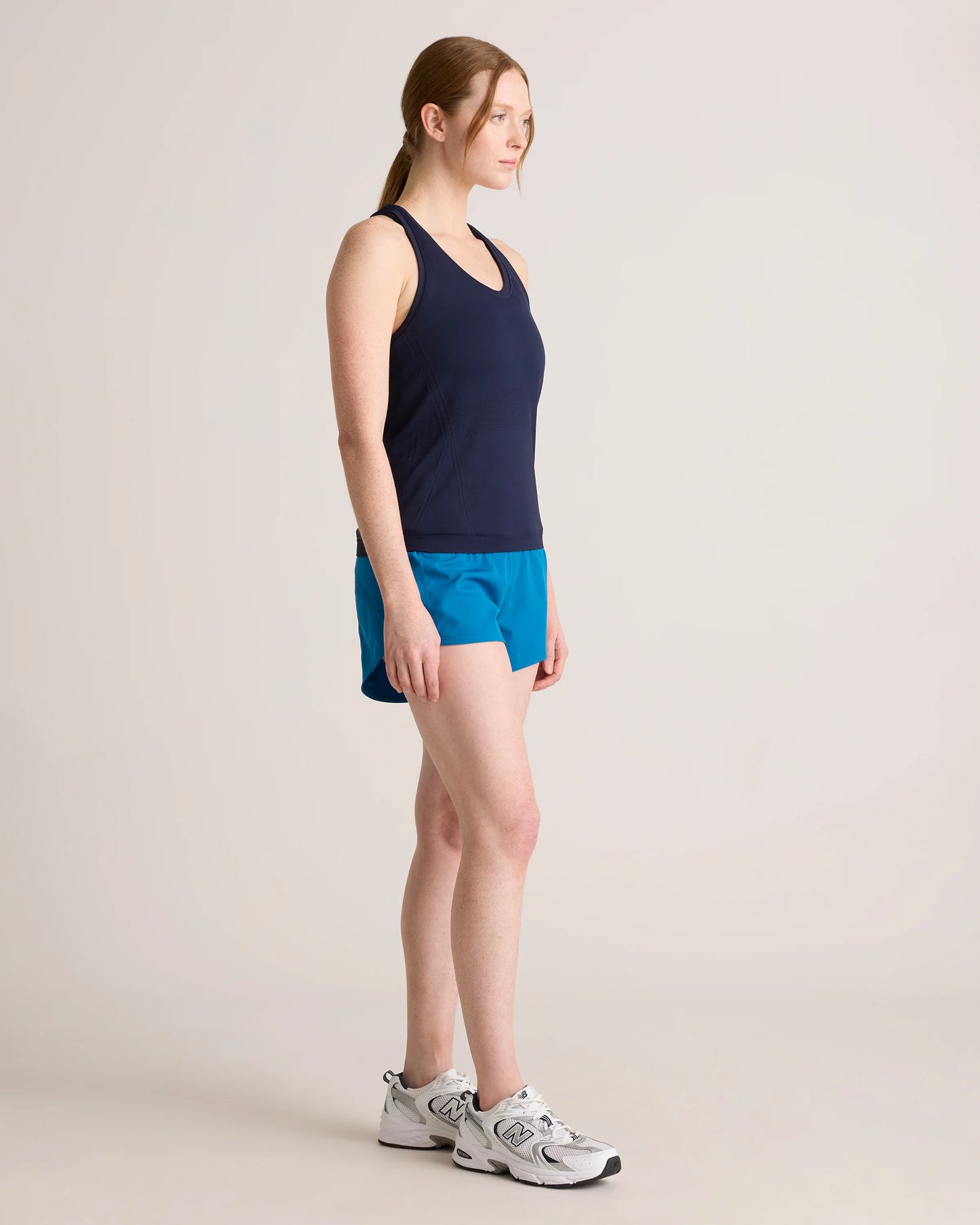 Seamless Waist-Length Racerback Tank - XS / Deep Navy
